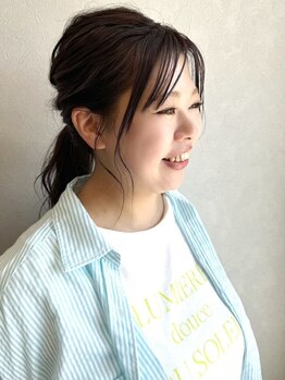 クク ヘアー(Kuku.hair)の写真/気軽に話しやすい女性スタイリストがマンツーマンで丁寧に施術◆最後まで安心して任せられる♪
