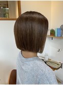 艶カラー×切りっぱなしボブ