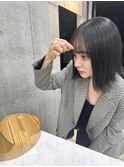 ブリーチなしダブルカラーでブルーブラック