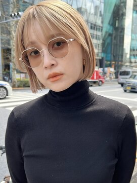 アミー 駒澤(Ammy komazawa) ミニボブ/切りっぱなしボブ/ボブ/タッセルボブ/ブリーチカラー