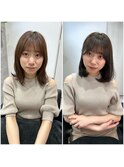 10代20代30代似合わせカットメルティカラーフェミニンミディアム