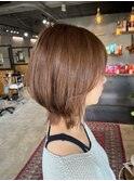 【札幌円山】イルミナカラー/ピンクブラウン/レイヤーボブ/ボブ