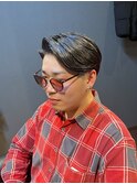 ビジネスフォーマル ツーブロック前下がりショート アップバング