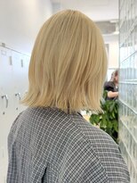 サンクマーケット 渋谷(cinq MARKET) 渋谷ブリーチカラータッセルボブ顔周りレイヤー切りっぱなしボブ