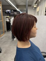ヘアサロン ドットプラス 町田店(dot. plus)&nbsp;ショートボブ×ハイライト×ピンク