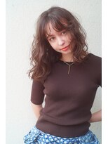 レジュアル(RESSUAL) ミディアムヘア暗めカラーグランマッシュパーマ