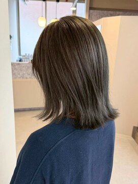 エトレ(etore) ミディアムレイヤー/オリーブベージュ/ブリーチなしダブルカラー