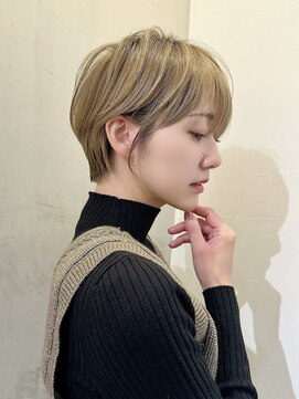 ロンドエニカ 大宮(Lond enika) 黒髪カタログ/ショート/オリーブグレー/小顔に見せるヘア/大宮