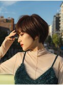 白髪ぼかしハイライト/ショートカット/40代50代/【北堀江】