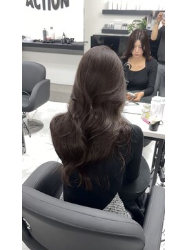 アクション 心斎橋店(ACTION) レイヤーカット ブリーチなし透明感カラー 韓国ヘア