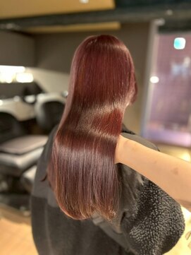 ペレ 原宿(PELE) ダブルカラー/ケアブリーチ/羽エクステ/原宿