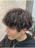 men's/ブリーチ/パーマ/メンズバレイヤージュ/メンズハイライト