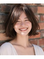 ルシードスタイル アウラ 松戸市五香(LUCIDO STYLE Aura)&nbsp;黒髪カタログ小顔に見せるヘア×クラゲヘアーの大人かわいいボブ