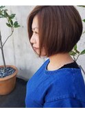 カジュアル前下がりボブ