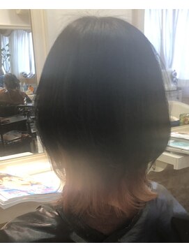 ミエル ヘア 新宿(miel hair) 裾カラーピンク