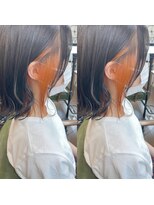 ヘアーサロン リバース(Hair Salon Rebirth)&nbsp;【防府/Rebirth】ダークブラウン×オレンジ