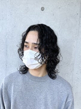 アソビ 表参道(ASOBI) スパイラルパーマ　メンズロングヘア