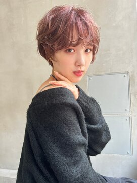 エース (ACE) ACE 横浜 ナチュラルマッシュショート×ピンクグレージュ