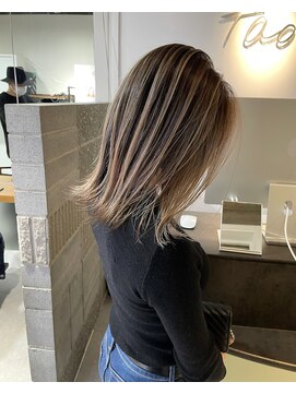 タオ 河原町(Tao) ボブとバレイヤージュ