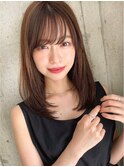 【Lond ambre】中川智帆  レイヤー/グレージュカラー/ストレート