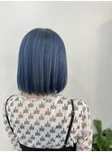 ブルー×ナチュラルボブ