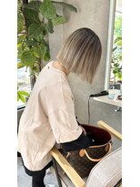 ムード タテマチ(mood tatemachi)&nbsp;ダークグレージュ×ナチュラルベージュバレイヤージュ