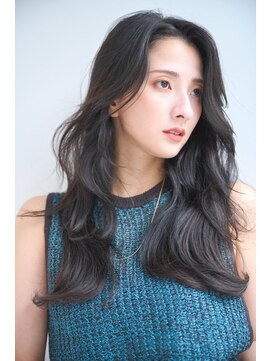 リトル 名駅(little) 艶髪ウェーブブルーブラックロング