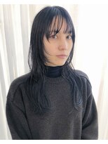 スーハ 恵比寿(SUUHA)&nbsp;レイヤーロング＆フェイスレイヤー前髪ぱっつん黒髪ロング