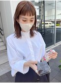CAF松本/眉上前髪/ナチュラルレイヤー/透明感ベージュ/大阪