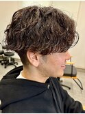 波巻きパーマメンズパーマメンズヘアツーブロックツイストパーマ