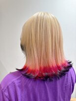 ヘアーワークス ボナ(HAIR WORKS bona.)&nbsp;ブリーチオンカラー ダブルカラー/毛先カラー/外ハネボブ