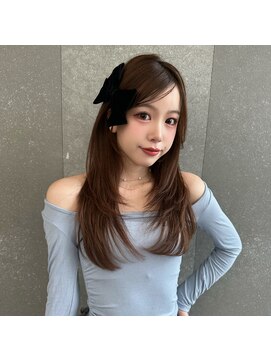 ロンド レア 天神大名店(Lond Le’a) ピンクカラー/暖色カラー/レイヤーカット/韓国ヘア/顔周りカット