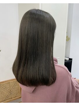 イコ 表参道原宿(ico) オリーブベージュ　ブリーチなしダブルカラー　オリーブ