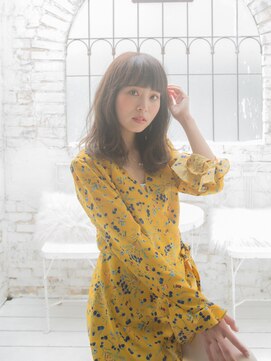 エーバイフー 江坂店(A BY WHO) A BY WHO江坂/ゆる巻きセミロング/透明感カラー