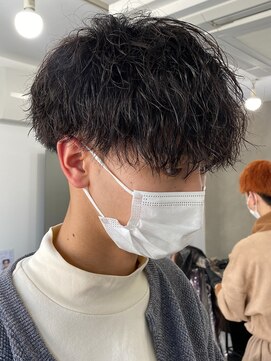 エルマーク 心斎橋(L-MARK) マッシュスパイラルパーマツイストスパイラル波巻きメンズ