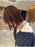 切りっぱなしボブ/縮毛矯正/髪質改善/レイヤーショートボブ
