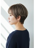 30代40代50代ハイライトショートヘア白髪ぼかし白髪染め