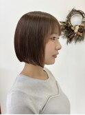 パツっとボブ×マットベージュカラー【Gem 神原】