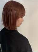 ピンクベージュ/ボブ