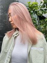 ヌエン 渋谷(NU/EN)&nbsp;春のトレンド外国人風ピンクベージュの柔らか透け感カラー