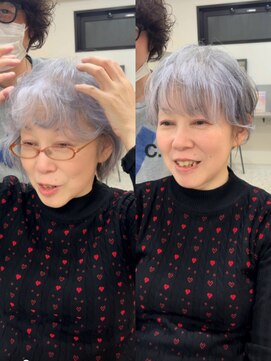 メモリーズ 銀座(Memories) レイヤーショート白髪ぼかし脱白髪染め40代50代60代ショートボブ