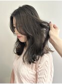 オリーブグレージュ　ブリーチなし