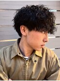 シャドウパーマメンズカットスパイラルパーマツイスパ波巻き