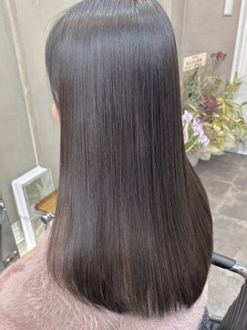 ファビ 渋谷(Fab) くびれヘア/暗めカラー/アプリコットオレンジ/縮毛矯正