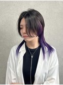 ウルフカット × インナーカラー