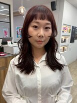 ヌビラ(Nubira)&nbsp;顔周り姫カットレイヤー/レッドブラウン/ニュアンスパーマ