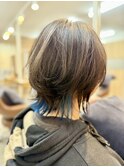 刈谷/インナーカラー/ブルー/ウルフカット/レイヤーボブ