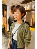 まわりと差がつく大人ショートボブ×秋カラーまろみブラウン