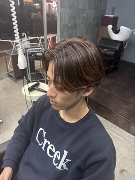 クレオ 福大通り店(CREO) ブラウン×毛流れセンターパート