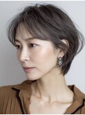 大人ショート　白髪ぼかし　脱白髪染め　白髪染め　40代50代60代